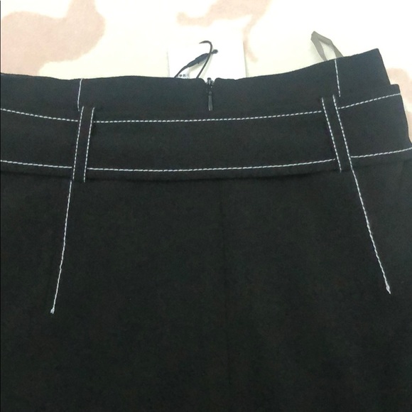 NWT—Etam Black Midi Skirt with removable Belt, US2 - Picture 4 of 7